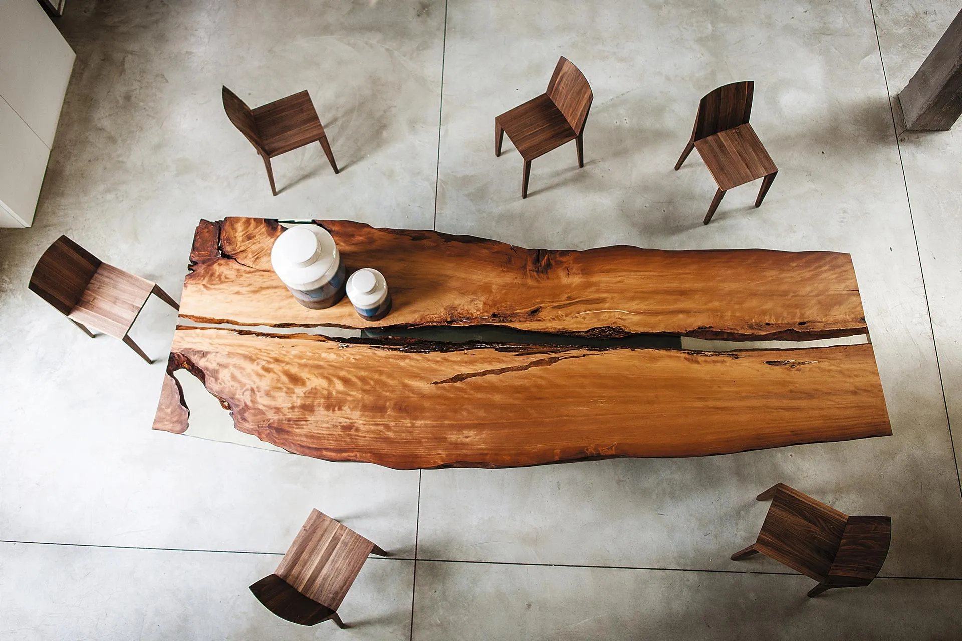 Millennia-old Kauri wood table