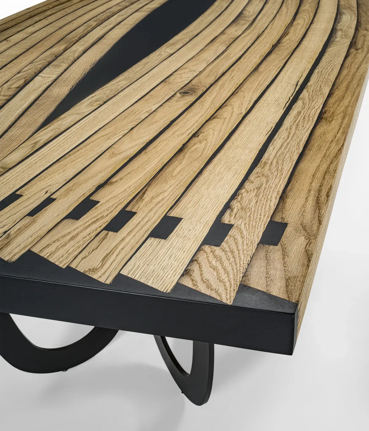 Hypnotic dining table in wood and iron by Riva1920